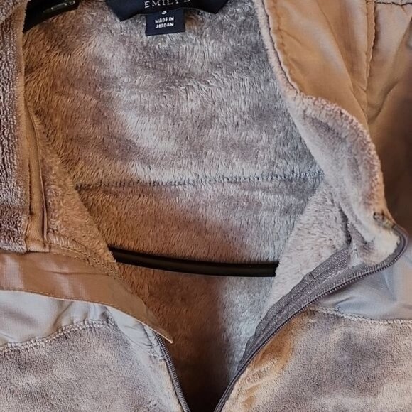 Emily B Teddy Bear Fleece LS Full‎ Zip Pocketed Sz. M Jacket - Picture 3 of 12